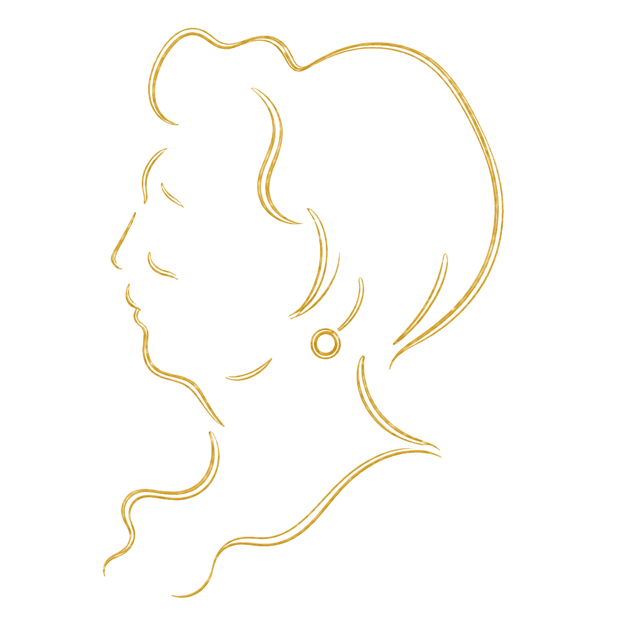 Getekende lijnillustratie van Simonne